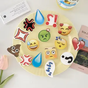 15 pieces Cute Cartoon Emoji Face Arylic Metal Hair Clip, adorable Hair Claws, Creative Funny Hair Accessories, Gift for Women