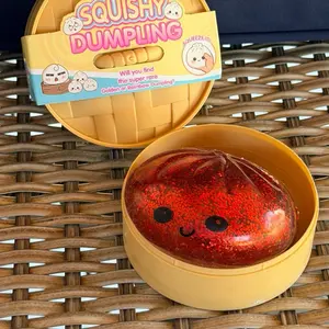 Red glitter dumpling squishy