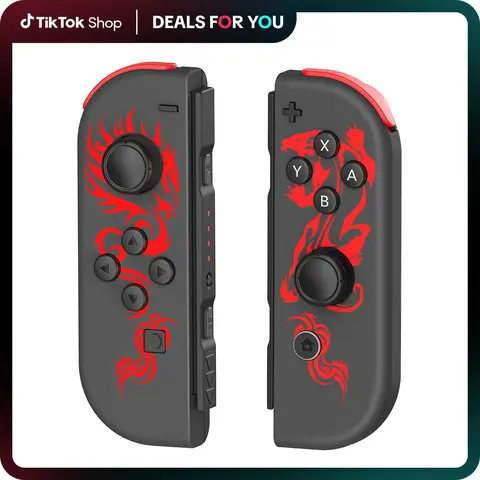 【Back to School】JORREP for Switch Controller, Dragon Controllers for Switch/Lite/OLED, Replacement Controllers with Dual Vibration/Wake-up switch,sohochic