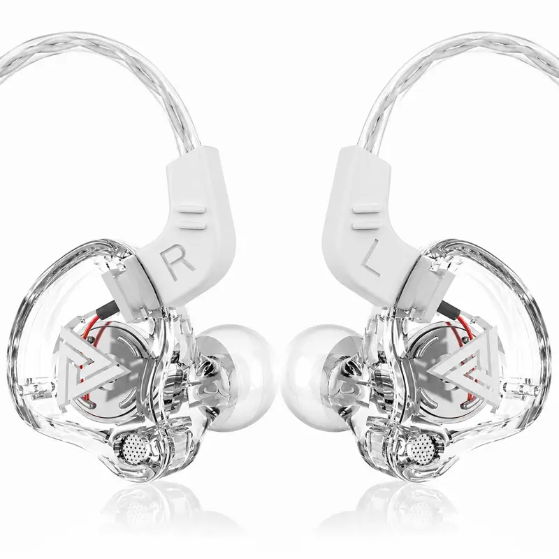 QKZ AK6 Wired In-Ear Headphones, 3.5mm Wired Control Earbuds with Noise Cancelling, Strong Magnetic Deep Bass, Comfort Fit for Gaming, Music, Multiple Color Options earphone hifi subwoofer