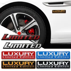 1/6Pcs Car Sticker Aluminum Alloy Limited Edition Logo Emblem Badge Car Modification Accessories Auto Body Rear Decoration Decal For Audi Suzuki Honda Kawasaki Toyota YAMAHA Opel Mercedes Mazda Motorcycle Etc