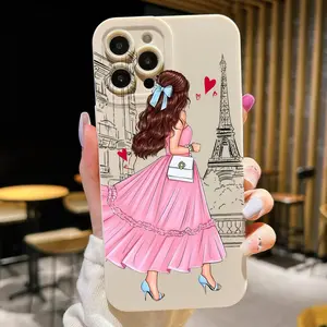 Eiffel Tower Pattern Phone Case, Anti-drop Cellphone Protective Case, Total Protective Shockproof Mobile Phone Cover for iPhone 11 12 13 14 15 16 Pro Max/Pro/Plus