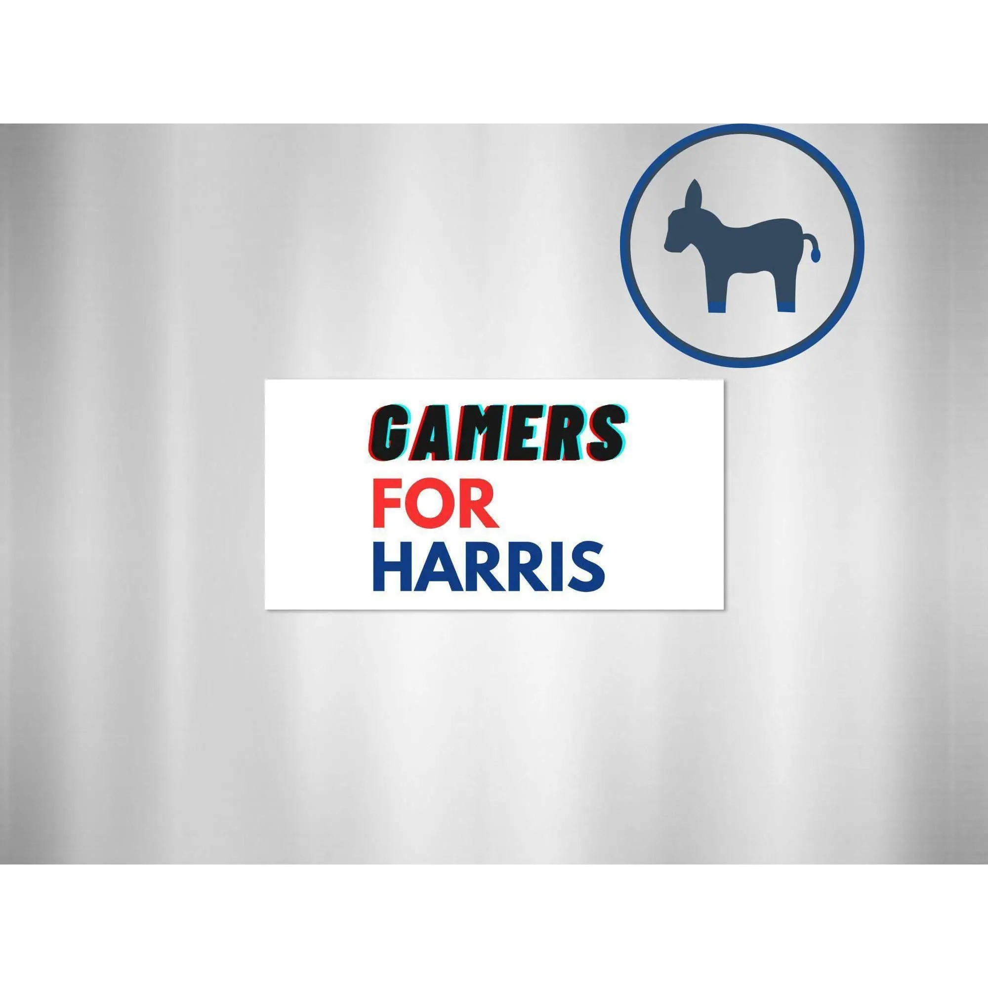 GAMERS FOR HARRIS sticker, gaming enthusiasts gift, cool laptop sticker, gamer decor, fun sticker for gamers, unique gift idea