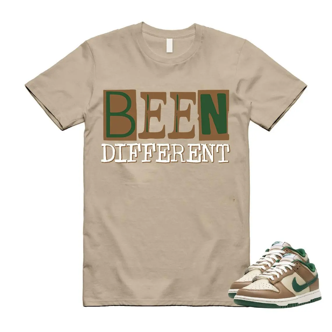 BEEN T Shirt to match Dunk Low Tan, Unisex shirt to matching