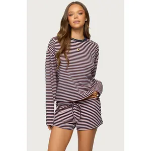 Edikted Women's Jainee Striped Long Sleeve T-Shirt