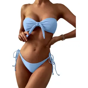 Knotted Strapless Bikini