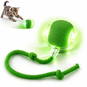 Interactive Cat Ball for Indoor Cats, Automatic Rolling Toy with LED Light, Bird Sound, Motion Sensor, Type-C Rechargeable Self Play Cat Toy