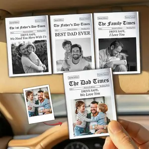 Personalized The Dad Times Drive Safe Car Visor Clip 3.5", Daddy We Love You Sun Visor Clip, Father's Day Gift For Him, Custom Husband Car Decor, Gift for Dad