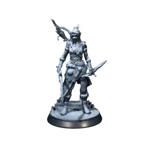Rise of the Necromancer Myllorien 3D Resin Print - Handcrafted Fantasy RPG Minis, Armor Figurines, Game-Ready Tabletop Dungeon Figures, Custom DnD Collectibles, High-Quality Paintable Home Decor Statues
