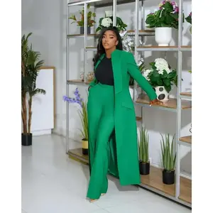 two-piecesetwomanStreetwearFashionX-LongBlazerCoatandLongPantsSuit2TwoPieceSetforWomen2025SpringAfricanWorkBusinessOutfits