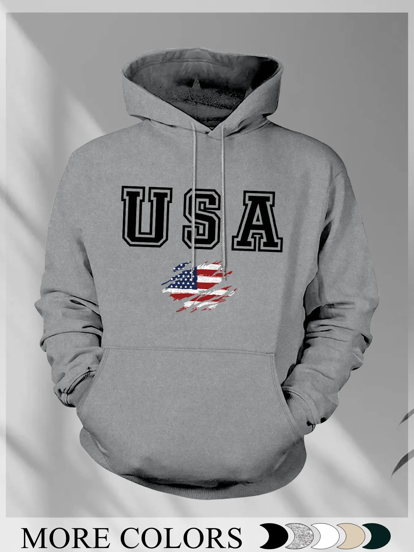 American Patriotic Usa Hoodie, Sweatshirts, Graphic Flag Design, Multiple Colors Available, Casual Fitted Style, Everyday, Perfect for Fall Season
