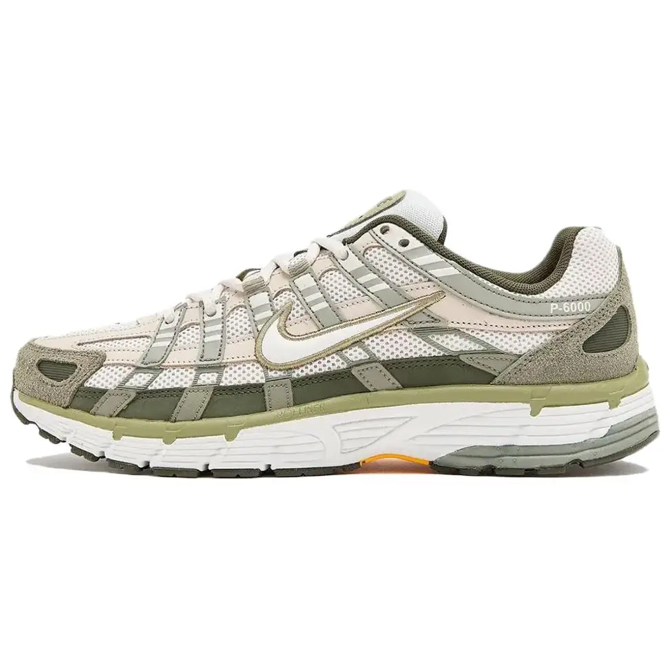 P-6000 Men's Casual Sneaker in Light Army Cargo Khaki, Comfortable Closed-Toe Footwear for Walking, Walking Shoes, Casual Wear, Lace-Up, Laces Casual Trainers