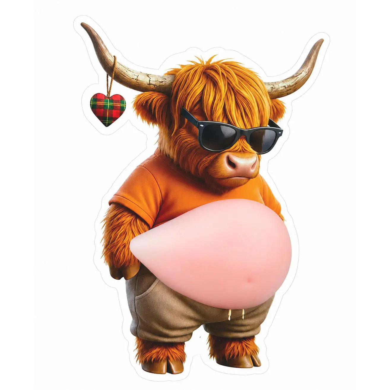 3pcs Silicone 3D Highland Cow Squishies Toys - Relaxing ASMR, Humor-Infused, Waterproof Vinyl Decals, Wall-Protecting, Noise-Reducing, Impact-Absorbing, Easy-to-Apply Party Gift, 4.17"x2.48" Home Supplies