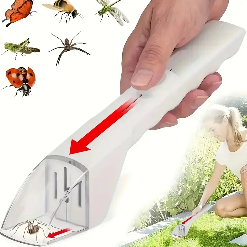High Quality Handheld Bug Insect Trap, Effective Portable Safe Catcher for Bees Spiders, Home Tool for Indoor Outdoor Garden, Insect Traps Indoor, Individual Packaging