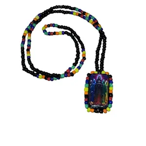 7 Colorful Beaded Rosary with Colorful Beads and Decorative Pendant Jewelry Design