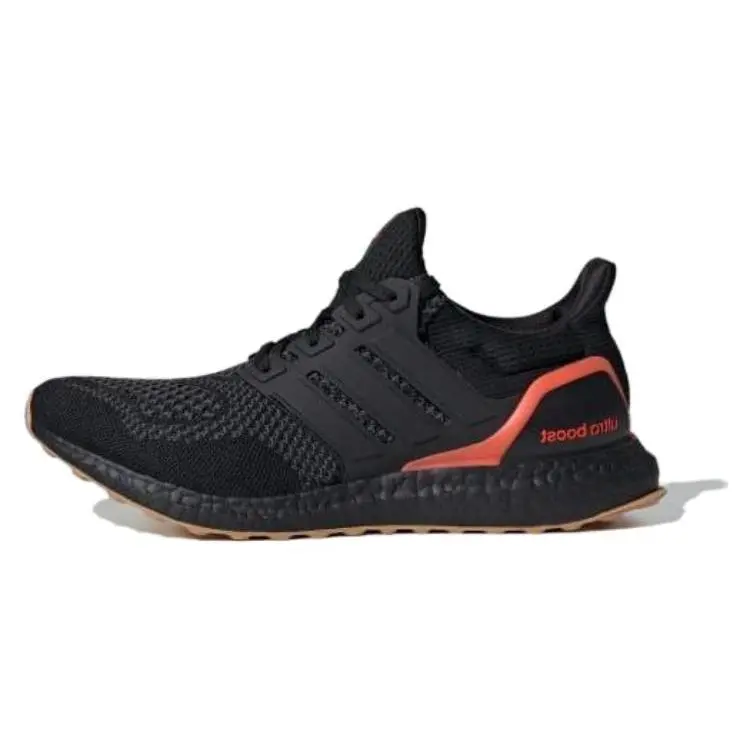 Adidas UltraBoost 1.0 Low Black Solar Red Gum Versatile Comfort Running Shoes Men's IF1911