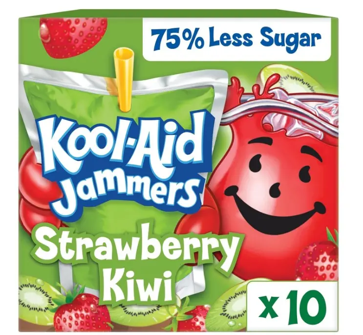 Kool-Aid Drink, 10 Pouches Strawberry Kiwi Flavor, 6 fl oz