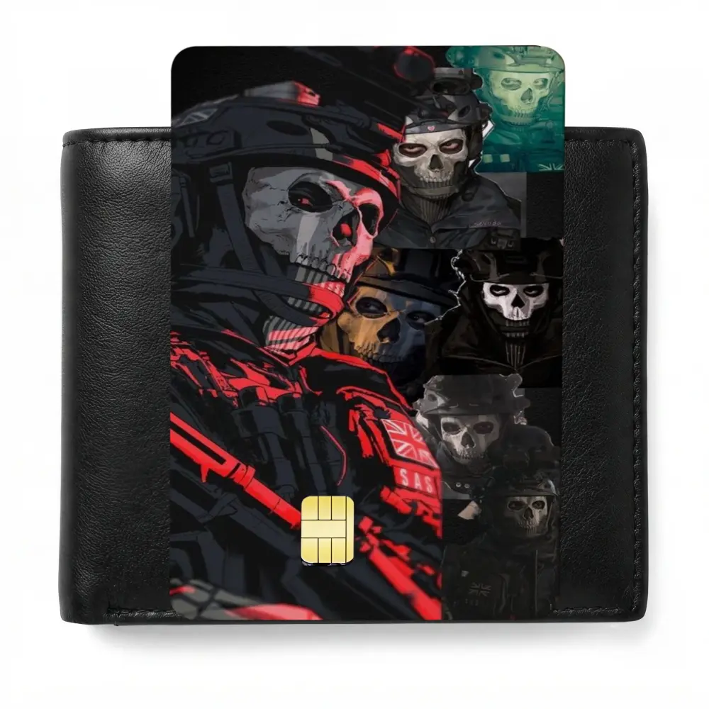 Call of duty Ghosts Credit Card Skin Sticker | Simon Ghost Riley Soldier Matte Vinyl Decal, Unique Gaming Accessory for Collectors