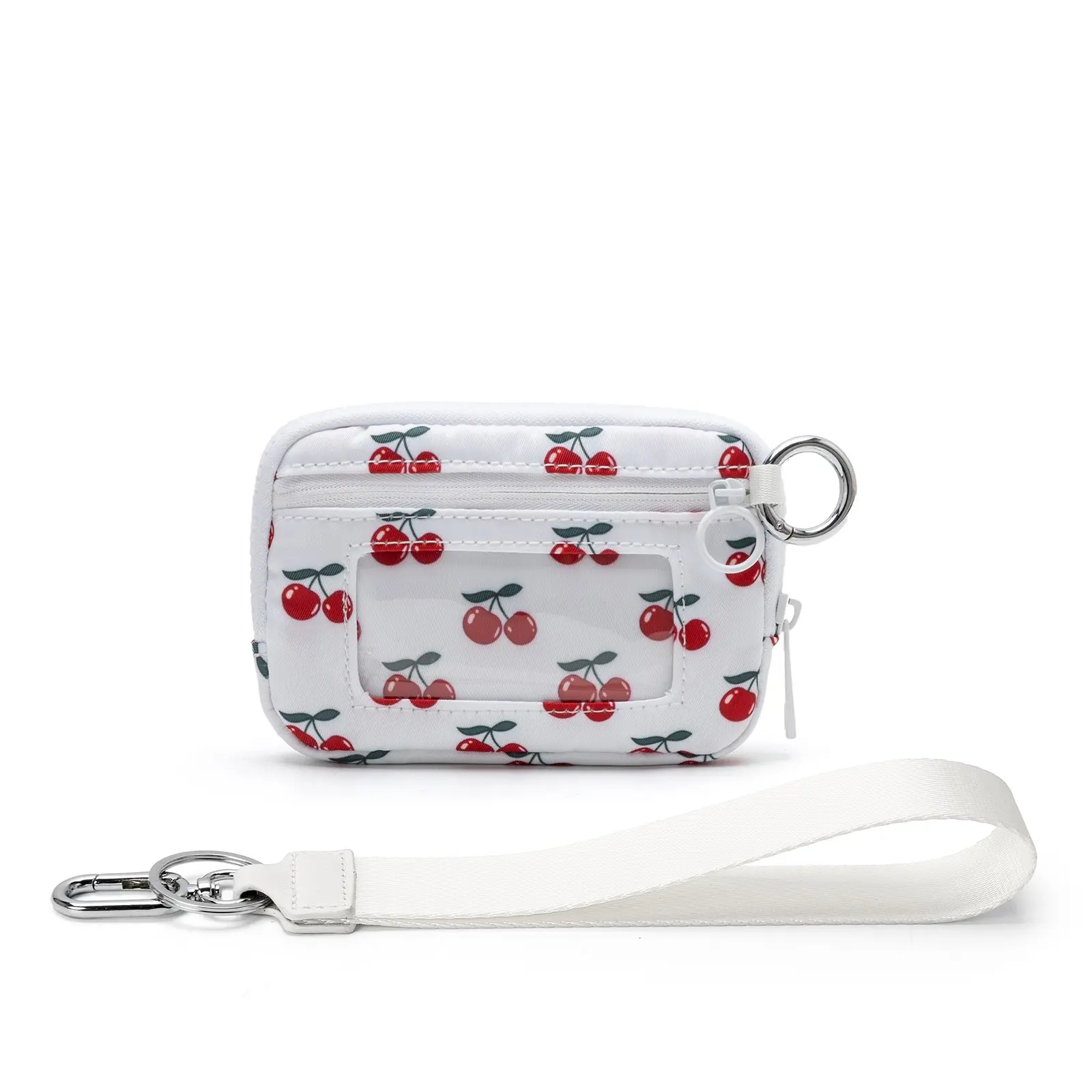 white base cherry＆lips print