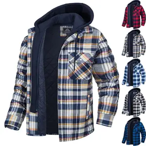 Men’s Plaid Hooded Winter Jacket