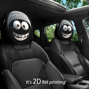 Cute Cartoon Character Car Seat Cushion Headrest Neck Pillow Cover, Four Seasons Use, Ideal Gift for Halloween and Christmas, Car Seat Decorative, Car Seat Accessories