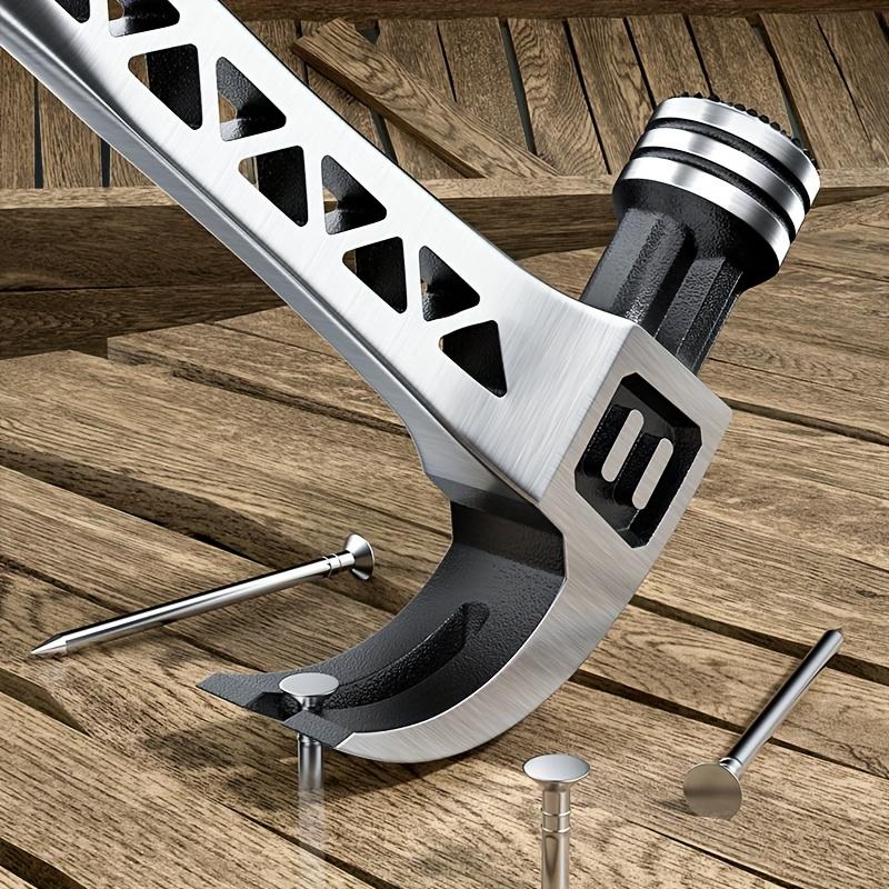OUDISI Heavy Duty Steel Hammer with Non-Slip TPR Comfort Grip - Multi-Functional Hand Tool for Nails, Carpentry, and Industrial Use, Ergonomic Design, No Batteries Needed, Hammer for Work, Carpentry Accessories, Stylish Metal Surface, Sturdy Structure