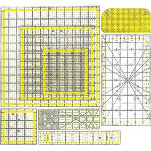 acrylic sewing ruler set, 8pcs grid lines quilters patchwork ruler for quilting fabric cutting sewing crafts