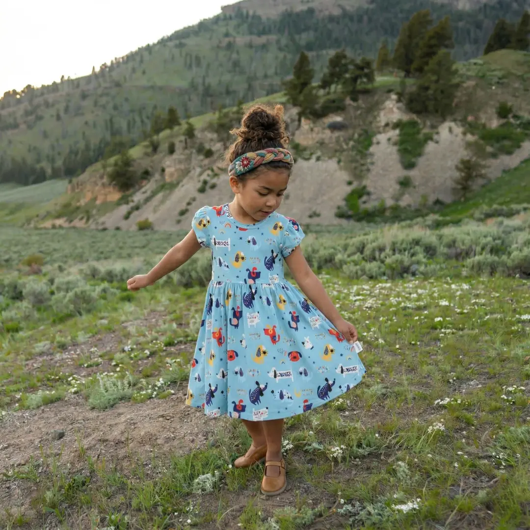 Bamboo Twirl Dress Puppy Parade