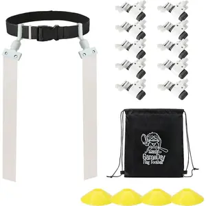 Gameday Flag Football Set – Kits for 2–14 Players w/Belts, Agility Cones & Carry Bag – Available in Multi Colors & Sizes