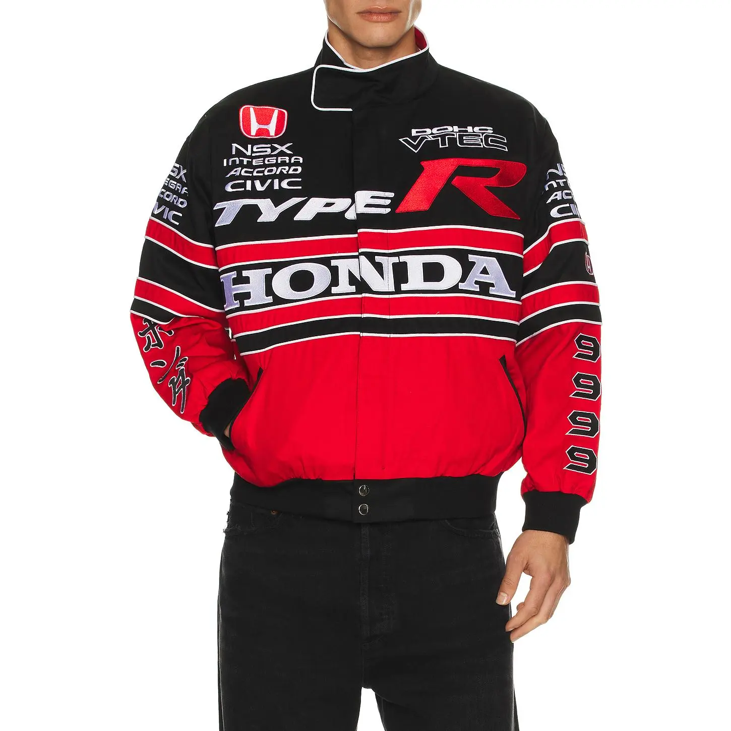 CPTN Apparel Tribute Jacket in Red & Black Unisex