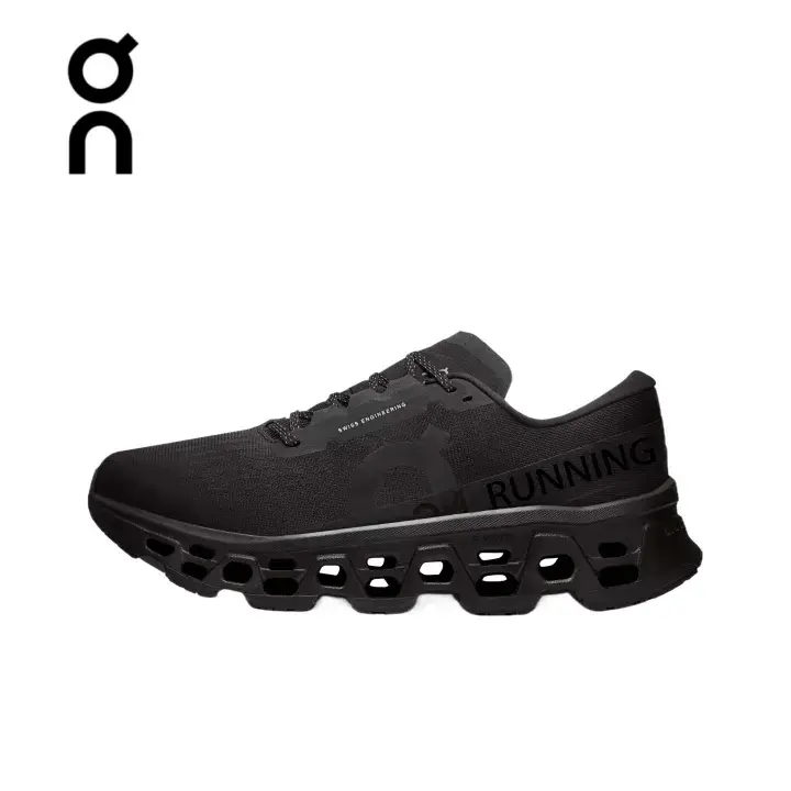 On Cloudmonster 3 All Black Sneakers Unisex Mesh Cushioned Thick Sole Running Lifestyle Shoes