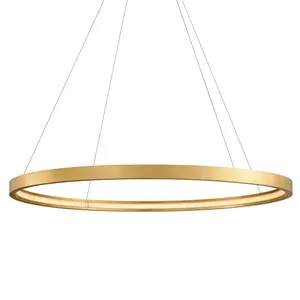 Jasmine 6475 Lumens LED Ring Chandelier - Large Modern Elegance with Clear Glass Shade