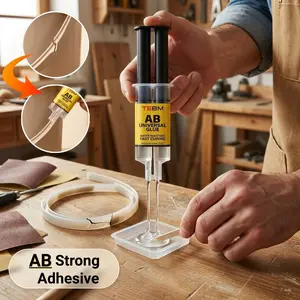 Ab Transparent Adhesive, Strong Bonding, Fast-Drying Waterproof Glue, DIY Friendly, Multi-Material Use, Ideal for Acrylic, Glass, Ceramic, Frame Repair