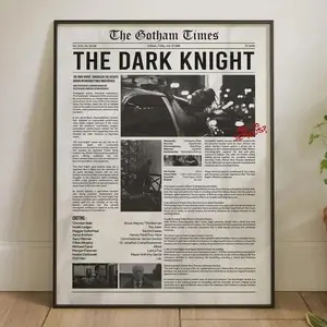 The Dark Knight, 18x24" DIGITAL, FHD Wall Decor, Wall Hangings, , Museum Poster, , Newspaper Poster, High Quality Print