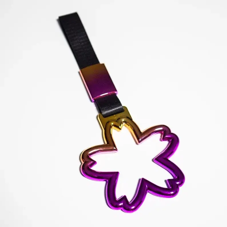 Holographic Flower JDM Grab Handle | Car Guy Accessories | Automotive Collection | Fun Gifts | Keychain