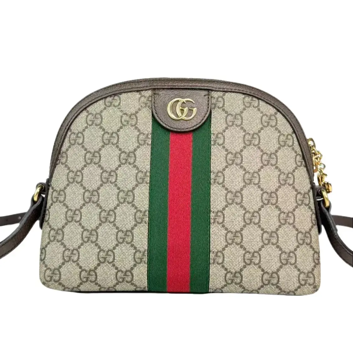 Pre-owned GUCCI Leather Crossbody bags Ophidia Dome GG Coated Canvas Crossbody Bag
