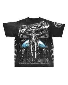 Hell Star Enternity Path To Paradise  Print Graphic Shirt Y2K Shirt Unisex  Streetwear Graphic Tee Menswear