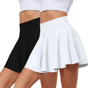 Women's High Waisted Tennis Skirt with Pockets, Pleated Athletic Skort for Golf Running Workout, Quick Dry Lightweight Skirt with Built-in Shorts, Casual Daily Wear
