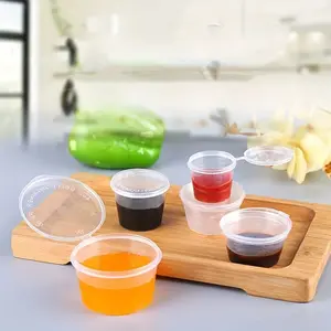 50/100pcs, Disposable Sauce Cup Sauce Box, Takeaway Sauce Packaging Box, Food Grade Plastic Clear Cups