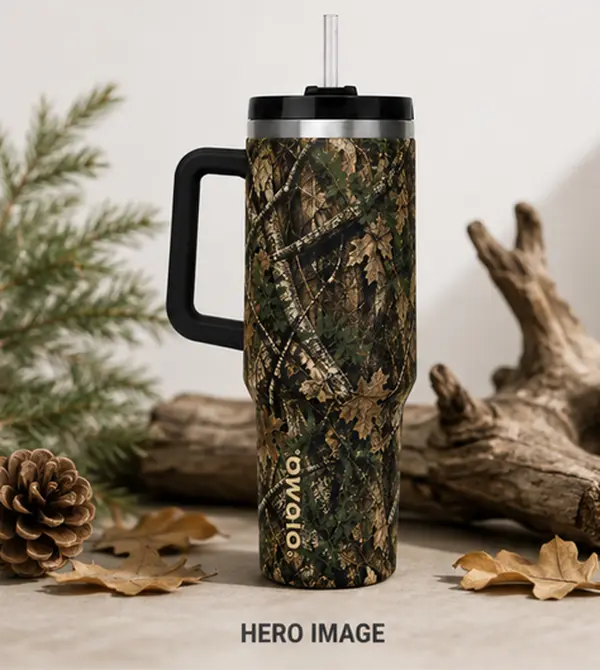 [HOT] Owala Woodland Hunter Camo Tumbler 40oz FreeSip Sway Tumbler – Limited Edition Insulated Stainless Steel Water Bottle with Straw