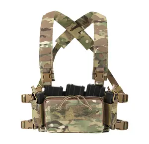 VOTAGOO Chest Rig With Triple 5.56/7.62 Mag Pouch Insert X-Harness Mounted Chest Rig Adjustable & Detachable