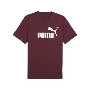 PUMA Mens Essentials Logo Crew Neck Short Sleeve Casual Tops Casual - Red