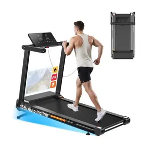 JAGJOG Treadmill for Home with 15% Auto Incline, 3.5HP Quiet Foldable Treadmill