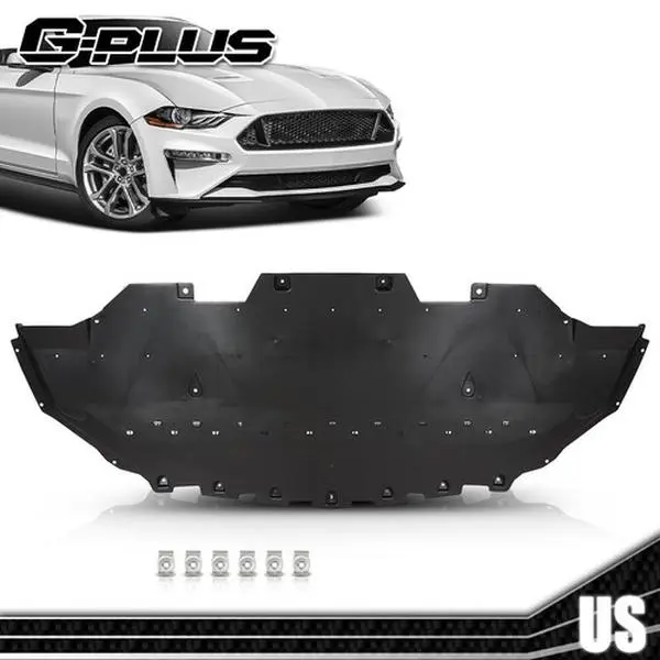 Brand New & Aftermarket Engine Splash Shield Under Cover, 1 x Splash Guard, Fit for 2018-2022 Ford Mustang, 2023 Ford Mustang, OE Part Number JR3Z17626A, 1 X Engine Splash Shield