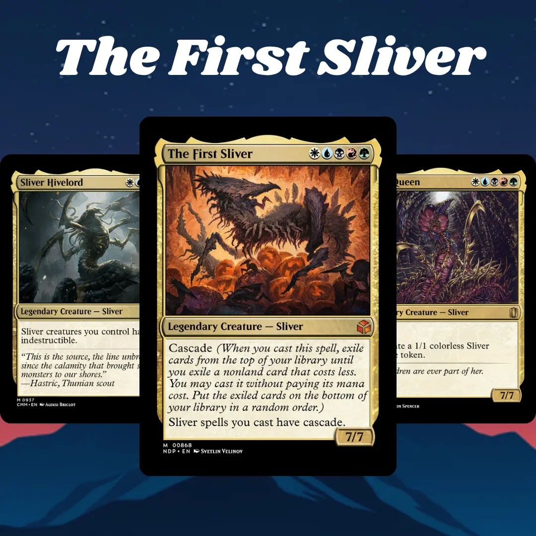 Proxy 100+ Card Commander Deck The First Sliver Hive Mind Aggro & Global Buff Synergy Strategy Theme Ready to Play Magic Style Deck Perfect Gift for Collectors and Card Players