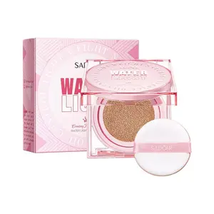 LockFit Cushion Foundation-NoTransfer Under Mask!24Hr Matte FinishFull Coverage& Concealer, KoreanMakeup for Flawless Skin, All Day Wear Cosmetic Glow