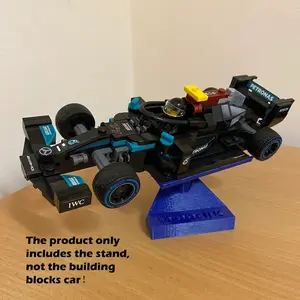 W12 Racing Wall Mount Stand for F1 Speed Champion Series 76909, Ideal Display Base for Collectibles, Perfect for Lego and Car Enthusiasts