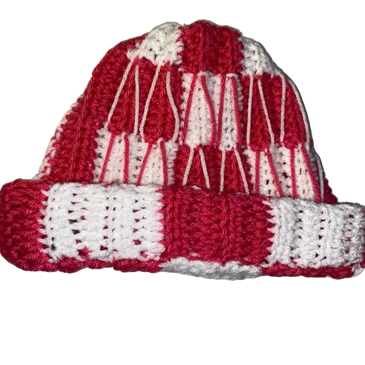 Pink Checker Beanie for Women and Men - Fashion Accessory