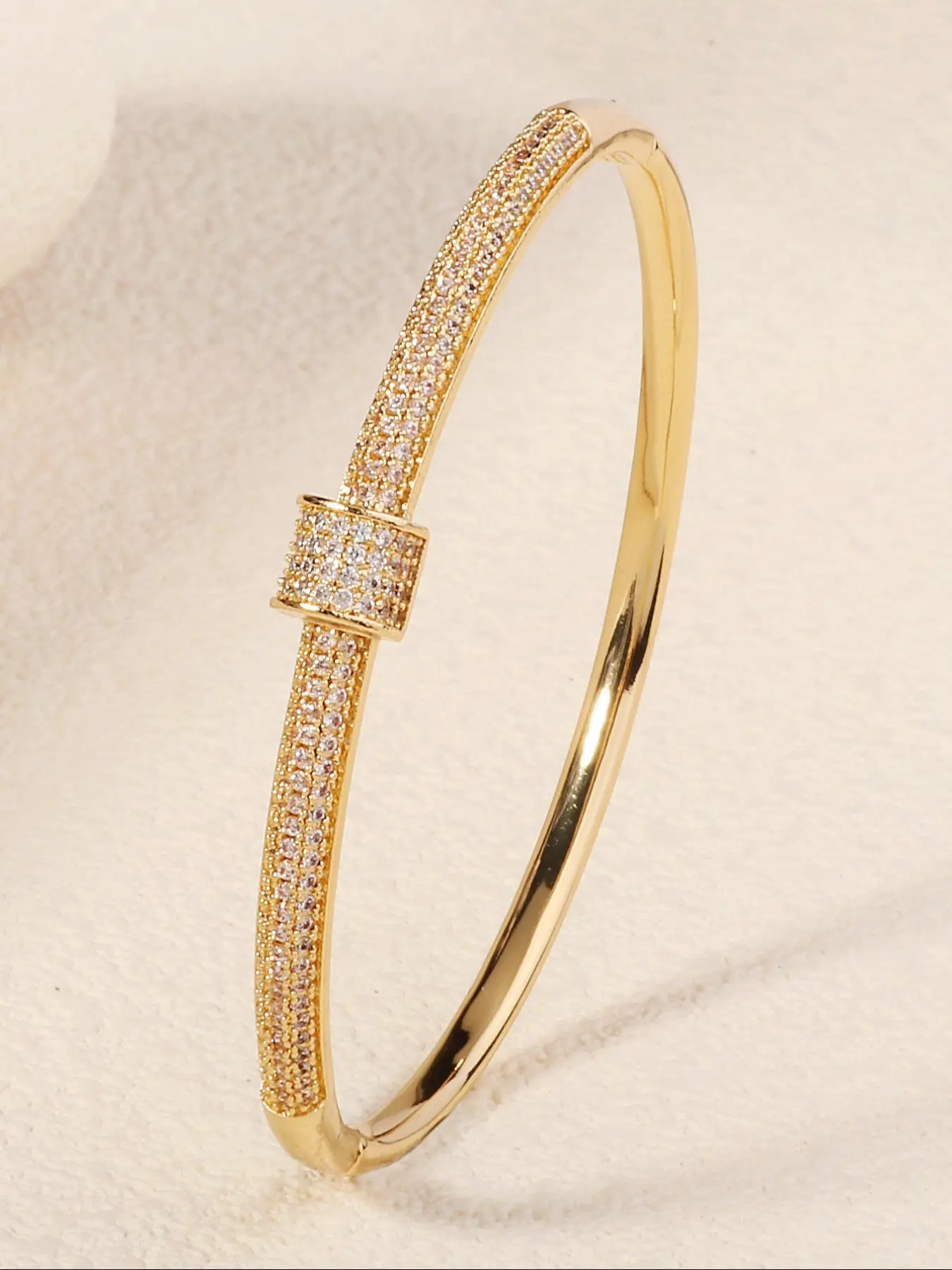 Artificial Gemstone Decorated Trendy Stack Bangle, Fashionable Jewelry for Women for Party, Daily Clothing Decor, Trendy All-match & Exquisite Jewelry for Birthday Gift, Exquisite Bracelet