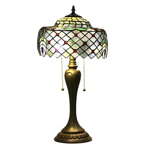 Vintage Tiffany Lamp Shades in Peacock Glasswork